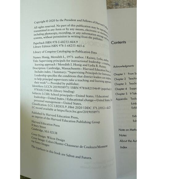 Supervising Principals for Instructional Leadership Textbook Honig Rainey - Picture 3 of 4